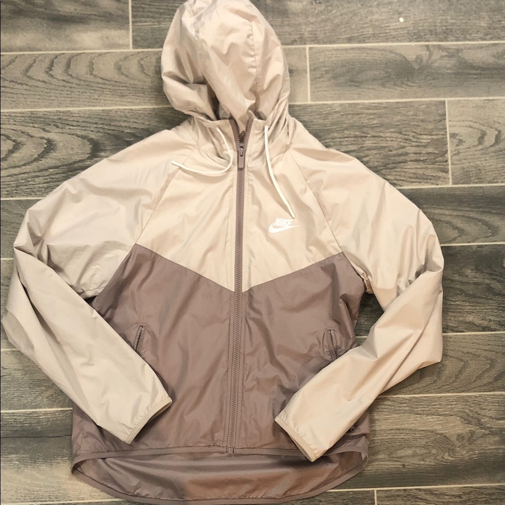 Nike Beige and Taupe Hooded Jacket